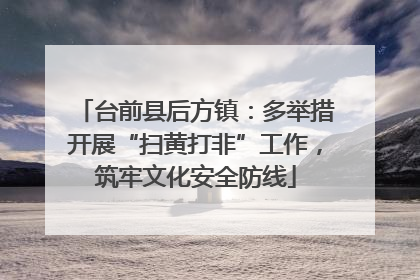 台前县后方镇：多举措开展“扫黄打非”工作，筑牢文化安全防线